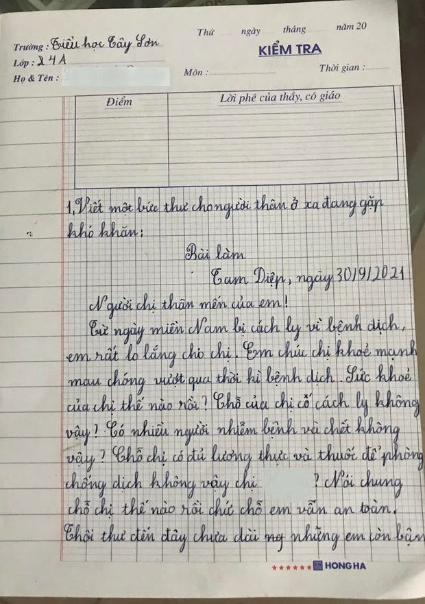 Cậu bé viết thư gửi chị gái đi xa, đang sướt mướt tưởng nhớ lắm, ai ngờ chốt hạ câu cuối khiến cô chị tức đỏ mắt - Ảnh 1.