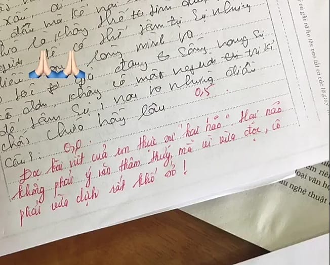 Cô giáo thẳng tay chấm 0,5 điểm bài kiểm tra, nam sinh đọc sang lời phê mà bật ngửa, không nói lại được câu nào! - Ảnh 1.