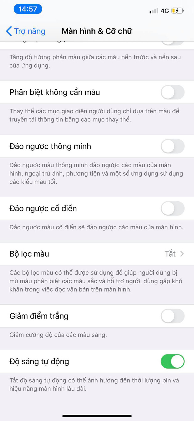 Khó chịu vì màn hình iPhone tự điều chỉnh sáng tối, đây là cách xử lý chỉ trong một nốt nhạc! - Ảnh 4.