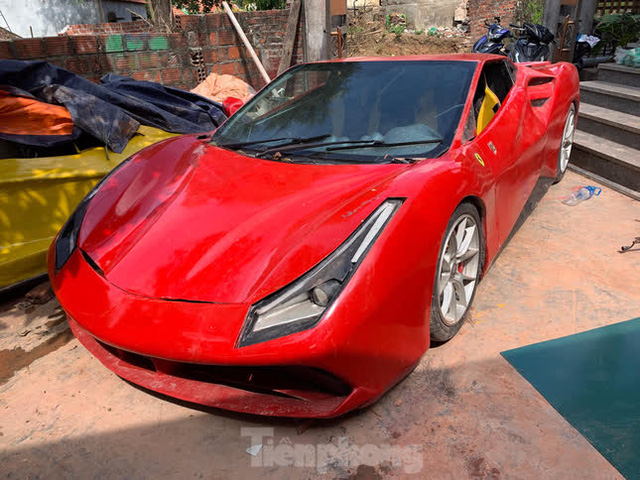 Ô tô tự chế nhái siêu xe Ferrari của thợ Việt - Ảnh 3.