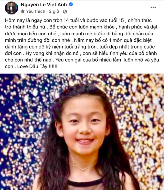 Việt Anh hiếm hoi đăng ảnh con gái đầu sau hơn 10 năm xa cách, lời chúc sinh nhật gửi con gây xúc động! - Ảnh 1.