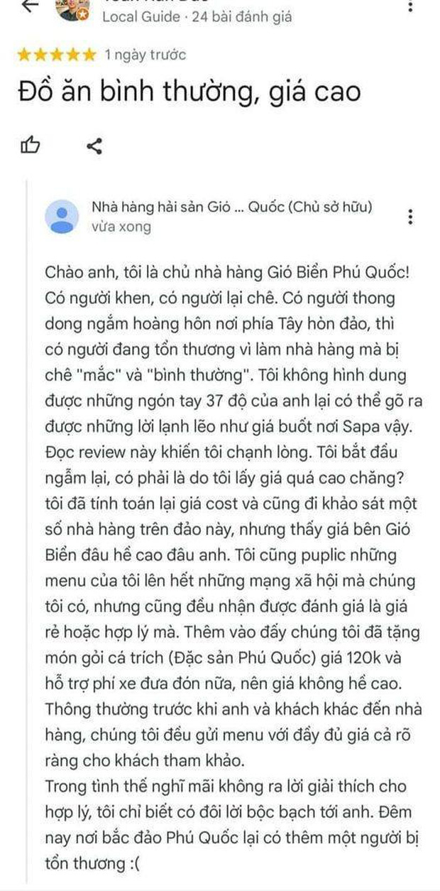 Vào an ủi chủ nhà hàng Phú Quốc đang tổn thương, dân mạng phát hiện tất cả bị lừa? - Ảnh 1.