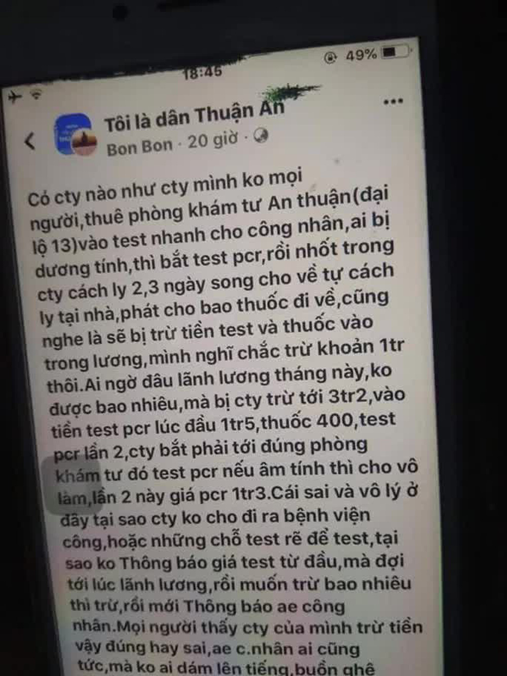 Tình tiết nóng vụ công nhân bị trừ lương 4,5 triệu phí xét nghiệm. Hà Nội: Thêm 3 F0 bị bỏ quên? - Ảnh 2.