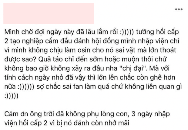 Phỏng vấn nóng cô gái tố bị một Hoa hậu đánh hội đồng hồi cấp 2, nhập viện 3 ngày: Nhớ lại vẫn đau, chưa từng nhận được lời xin lỗi nào! - Ảnh 2.