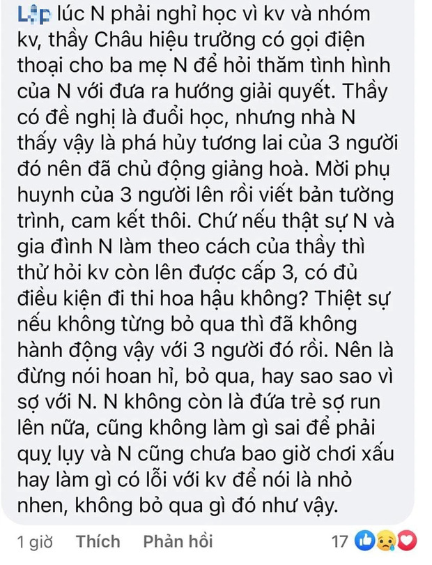 NÓNG: Thầy hiệu trưởng trường cấp 2 của hoa hậu Khánh Vân lên tiếng, làm rõ tin đồn nàng Hậu đánh bạn đến nhập viện - Ảnh 8.