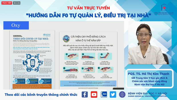 HƯỚNG DẪN F0 TỰ QUẢN LÝ, CHĂM SÓC TẠI NHÀ - chủ đề nóng được nhiều người quan tâm: Livestream của BV ĐH Y Hà Nội nhận 614 nghìn lượt xem sau 1 giờ phát sóng - Ảnh 1.