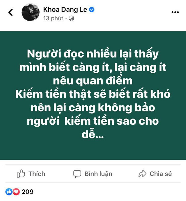 Đang nóng vụ lùa gà, Shark Khoa bỗng có status về chuyện dạy người khác kiếm tiền và nhấn mạnh: Lùa người sẽ bị lùa lại  - Ảnh 2.