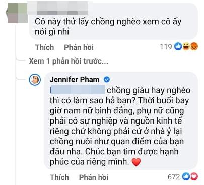 Bị mỉa mai lấy chồng giàu, hoa hậu Jennifer Phạm đáp trả sâu sắc - Ảnh 2.