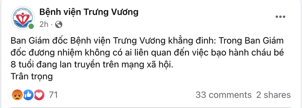 Vụ bé gái nghi bị dì ghẻ bạo hành: CĐM ồ ạt tấn công Fanpage sau tin đồn ông nội nạn nhân là phó Giám đốc, BV Trưng Vương lên tiếng - Ảnh 7.