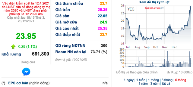 Hậu cắt lỗ của ái nữ nhà Tân Hiệp Phát, cổ phiếu YEG bật tăng 60% sau chưa đầy 1 tháng trước những diễn biến mới  - Ảnh 1.