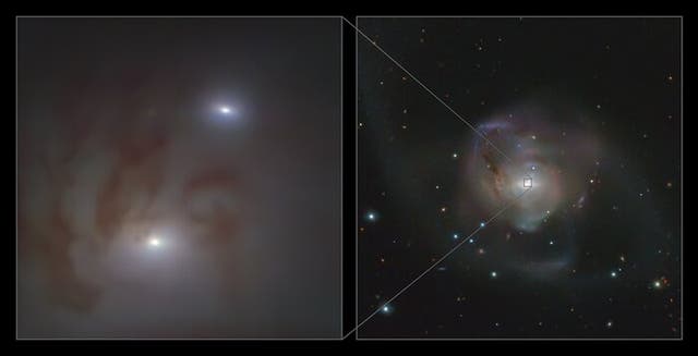 Tìm thấy cặp lỗ đen siêu lớn gần Trái đất, và chúng đang hợp nhất thành một con quái vật - Ảnh 1.