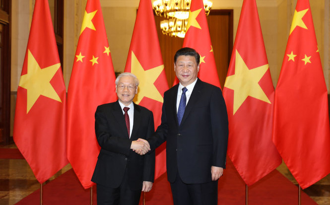 Chủ tịch Trung Quốc Tập Cận Bình chúc mừng Tổng bí thư Nguyễn Phú Trọng