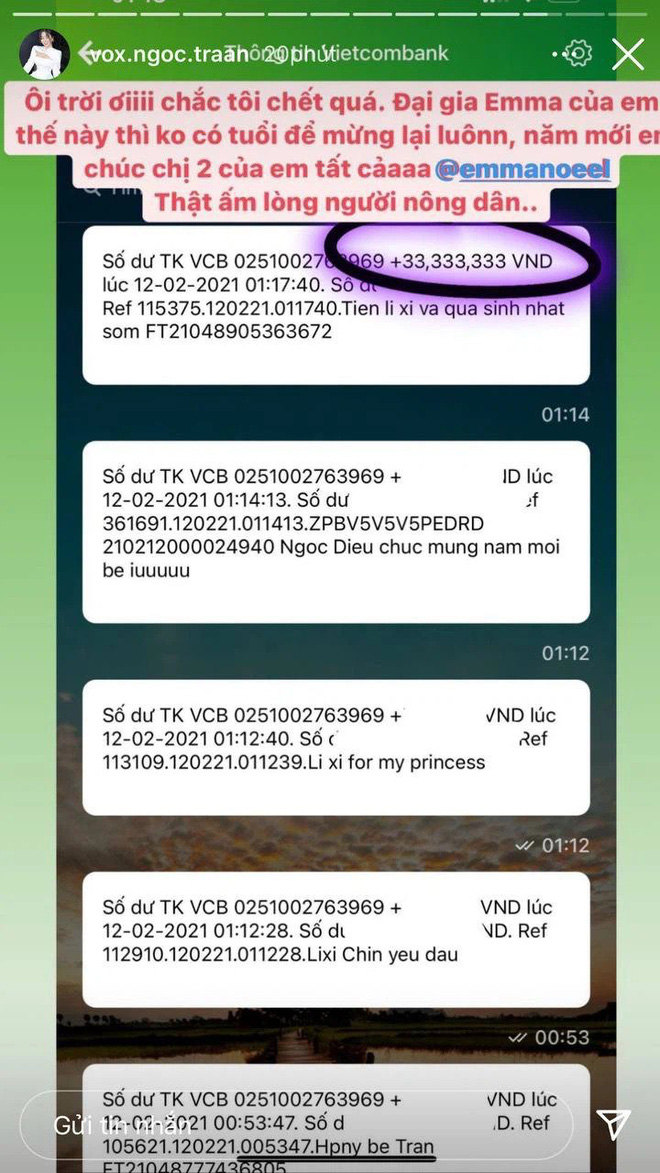 Kiểm kê lì xì sau Tết: Ái nữ Bắc Ninh khoe chồng cho 222.222.222 đồng, rich kid RMIT sương sương có nửa trăm triệu chứ nhiêu! - Ảnh 3.