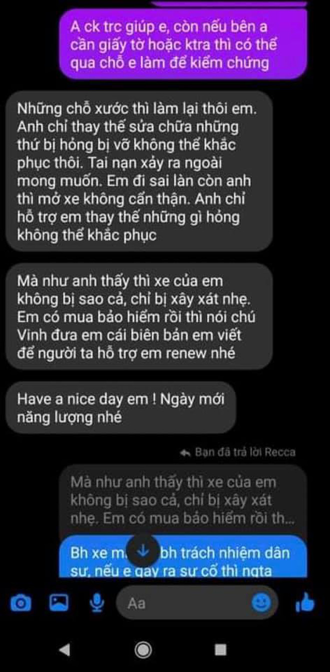 Biến căng giữa đêm: Huỳnh Anh bị tố mở cửa ô tô gây tai nạn nhưng lật mặt chối bồi thường, có cả clip và tin nhắn bằng chứng - Ảnh 5.