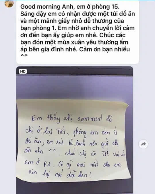 Nửa đêm sang treo đồ ăn ở cửa hàng xóm, sáng hôm sau, cô gái nhận tin nhắn bất ngờ - Ảnh 1.