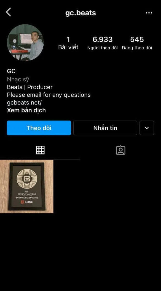 Producer GC xoá ảnh duy nhất trên Instagram sau khi bị fan Sơn Tùng tấn công, đăng thông điệp âm nhạc bị đánh cắp đầy ẩn ý - Ảnh 2.