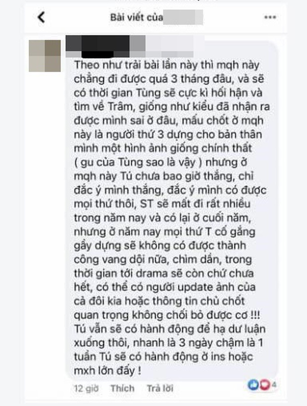 Giật mình “lời tiên tri” của dân mạng về drama Sơn Tùng - Hải Tú - Thiều Bảo Trâm, giờ mới thấy khớp 80% hiện tại - Ảnh 1.