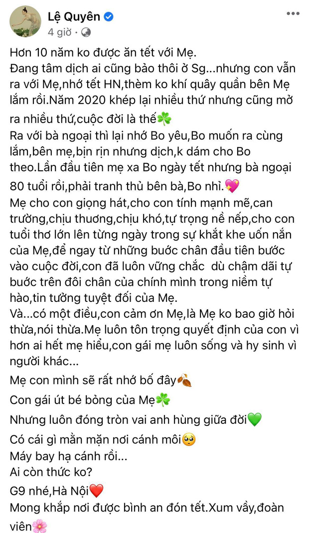 Vừa công khai hẹn hò, Lệ Quyên đã đưa Lâm Bảo Châu về ra mắt gia đình và cùng đón Tết 2021? - Ảnh 1.