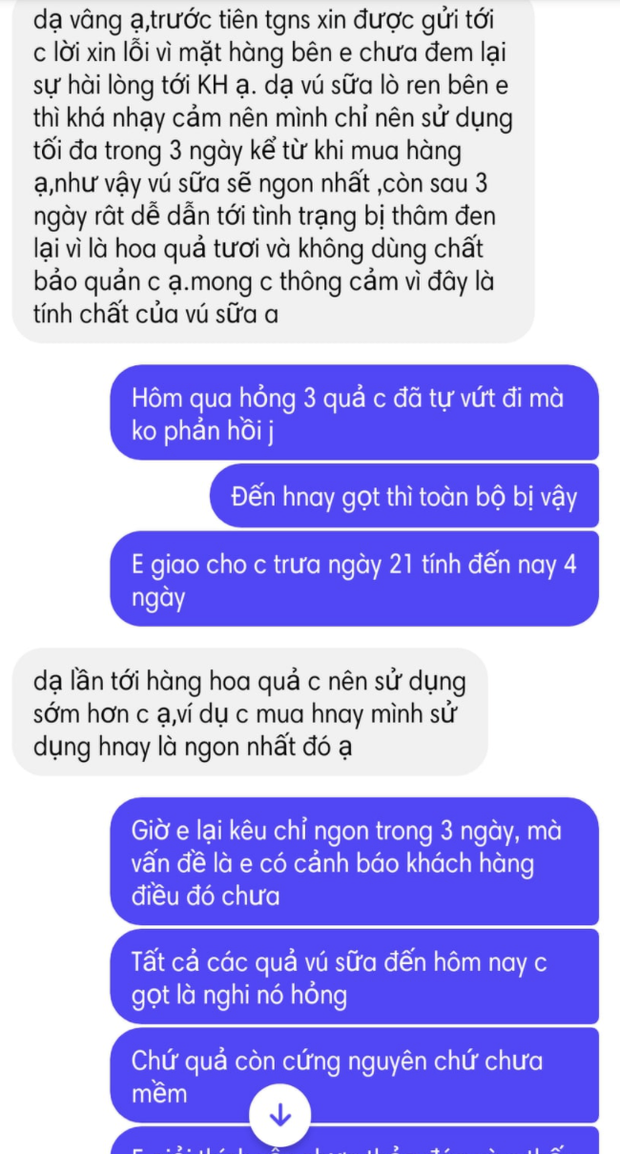 Xôn xao cửa hàng thực phẩm ở Hà Nội bán 6kg trái cây đểu, khách muốn đổi trả thì lại bảo: Vú sữa là hàng nhạy cảm, phải ăn ngay! - Ảnh 3.