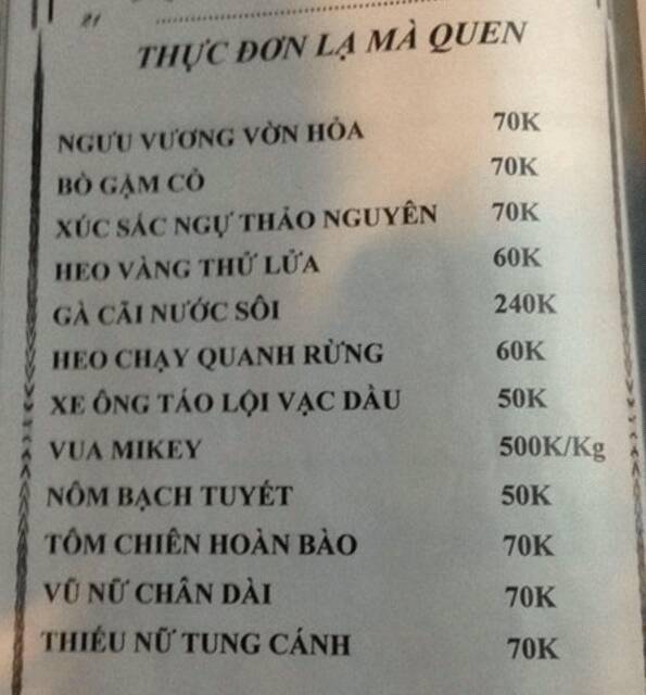 Cư dân mạng chia sẻ liên tục chiếc menu với những món ăn cực bất ngờ, có 1-0-2 - Ảnh 2.