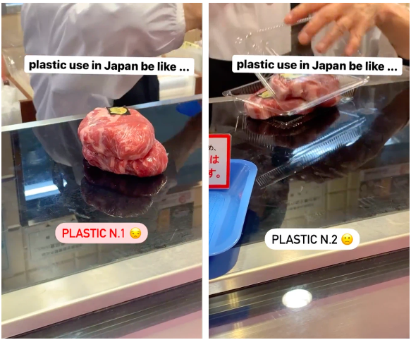 Lần đầu đi siêu thị Nhật Bản, cô gái sốc nặng vì mua có 2 miếng thịt mà được khuyến mãi tới… 4 lớp túi nilon? - Ảnh 3.