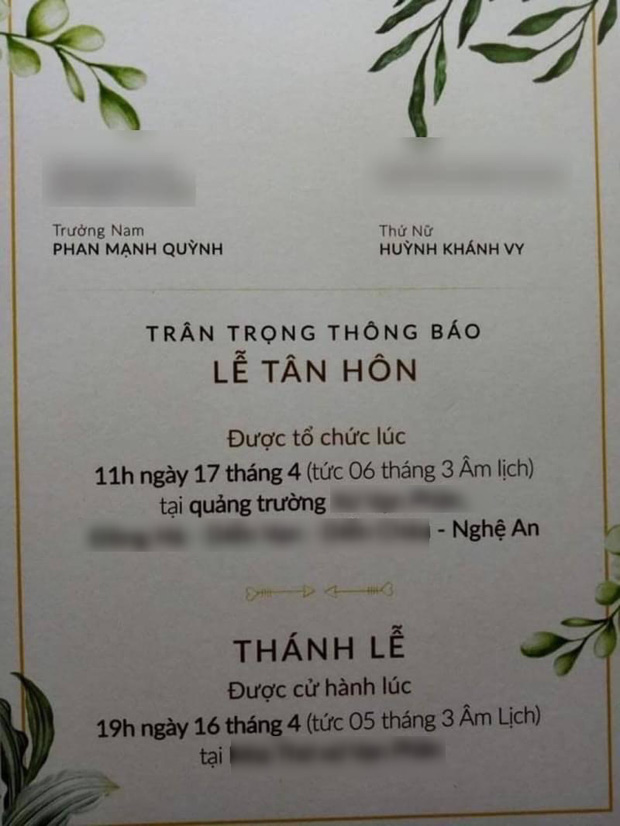Lộ thiệp mời và hình ảnh lễ đường trước thềm hôn lễ của Phan Mạnh Quỳnh tại Nghệ An, nhìn qua đã biết là hoành tráng không vừa - Ảnh 2.