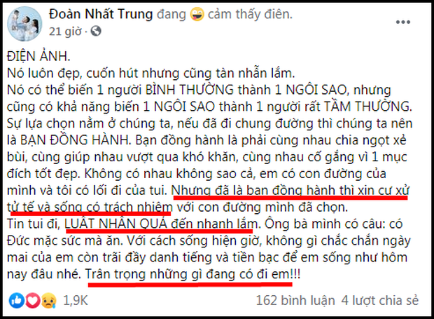 Người thuộc ekip phim Song Song của Nhã Phương ủng hộ Nhất Trung: Rồi cũng có người lên tiếng điều chúng tôi vừa trải qua không lâu - Ảnh 1.