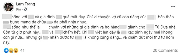 Vợ ba đăng đàn tố Tú Dưa căng đét, tuyên bố chấm dứt hôn nhân dù đang mang thai, nam ca sĩ đáp trả: Tạo nghiệp đấy - Ảnh 1.