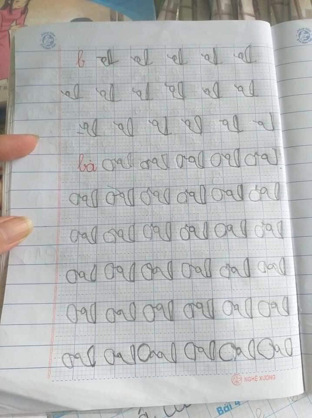 Những pha rèn chữ vào lớp 1 đi vào lòng người của con khiến phụ huynh sang chấn tâm lý, dân mạng xem xong không nhận ra ngôn ngữ phương nào - Ảnh 2.