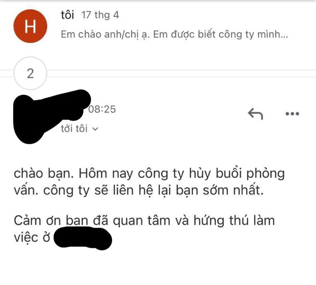 Chuẩn bị đi phỏng vấn, cô gái bị công ty gửi mail hủy phút chót, đọc nội dung thư mà tức anh ách - Ảnh 1.