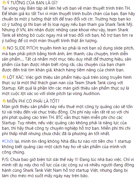 “Bà đỡ” Shark Tank lên tiếng sau lùm xùm chương trình bị tố không tôn trọng startup: Màn quảng cáo ngoạn mục hay trò giải trí tầm thường? - Ảnh 3.