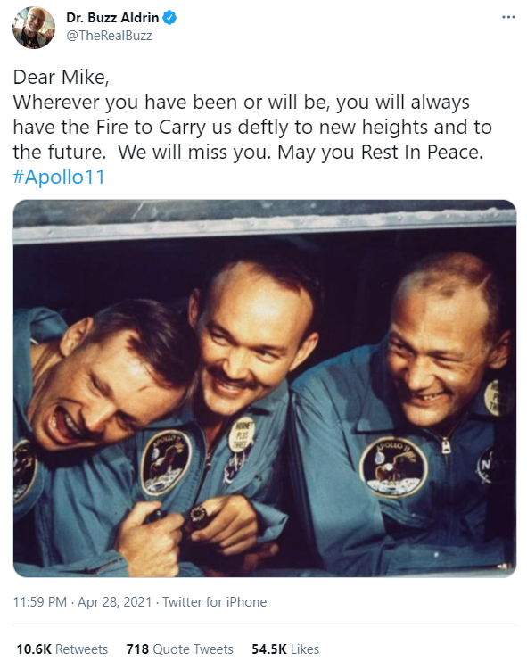 Phi hành gia huyền thoại Michael Collins, một trong ba người bay lên Mặt Trăng trên Apollo 11, qua đời ở tuổi 90 - Ảnh 3.