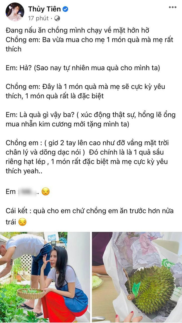 Thuỷ Tiên dở khóc dở cười khi Công Vinh tặng quà “khủng” cuối tuần, hết Cá tháng 4 rồi mà vẫn nhận cái kết buồn - Ảnh 1.