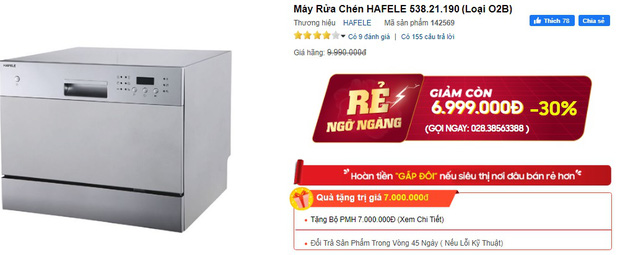 Máy rửa bát đang có giá siêu tốt: Từ 4,5 triệu là tậu được trợ thủ đắc lực giảm tải việc nhà - Ảnh 3.