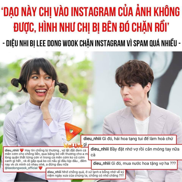 Diệu Nhi bị tài tử Lee Dong Wook chặn Instagram vì liên hoàn spam bình luận? - Ảnh 2.