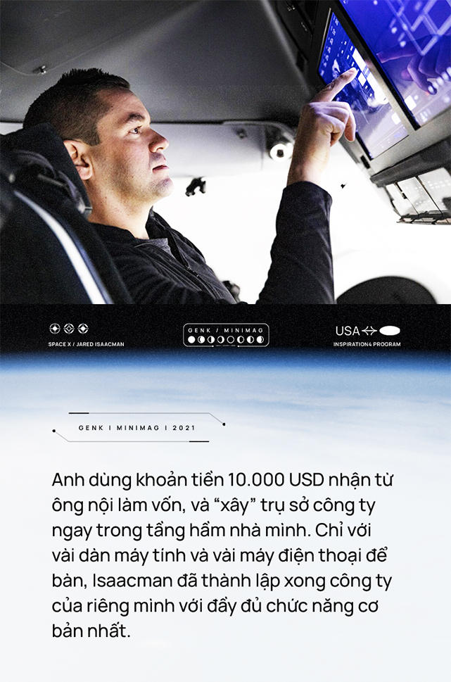 Vị tỷ phú chỉ huy nhóm phi hành gia dân dụng đầu tiên của nhân loại: Bỏ học để lập nghiệp, bỏ việc để học lái máy bay, được Elon Musk ca ngợi - Ảnh 3.