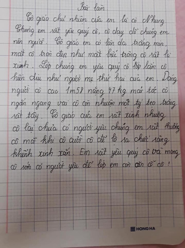 Bài văn tả cô giáo thật đến từng chi tiết, nhưng lỡ bóc phốt 1 sự thật cô đọc vào chắc ngượng lắm đây - Ảnh 1.