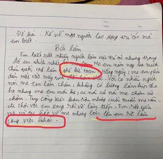 Bài văn tả mẹ làm nghề kế toán: Làm chầm chậm, ai nói cũng kệ, chốt hạ thêm câu cuối nghe mà tức anh ách - Ảnh 1.