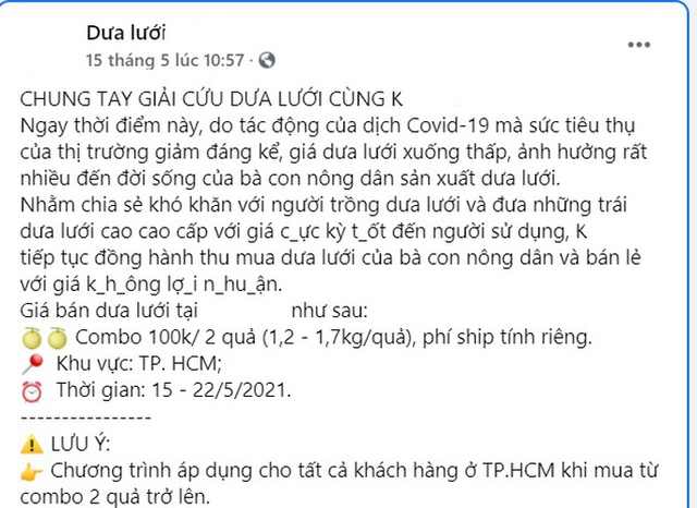  Giải cứu dưa lưới vì nhà hàng, khách sạn, karaoke giảm mua  - Ảnh 1.