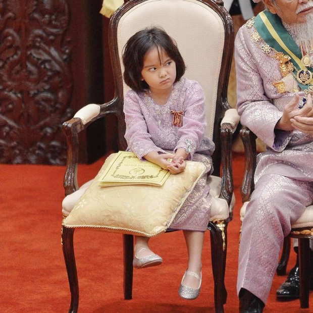 Tiểu công chúa Malaysia xinh xắn hết nấc nhưng biểu cảm có 1-0-2 của bé mới là điều đốn tim người xem - Ảnh 7.