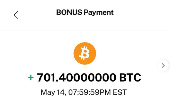 Trả thưởng 701 USD lại nhầm thành 701 Bitcoin, nhiều người dùng nhanh tay rút về ví trữ lạnh - Ảnh 2.