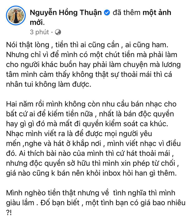 Nathan Lee gửi tin nhắn gì cho Nguyễn Hồng Thuận sau loạt vụ bán nhạc gây ầm ĩ? - Ảnh 1.