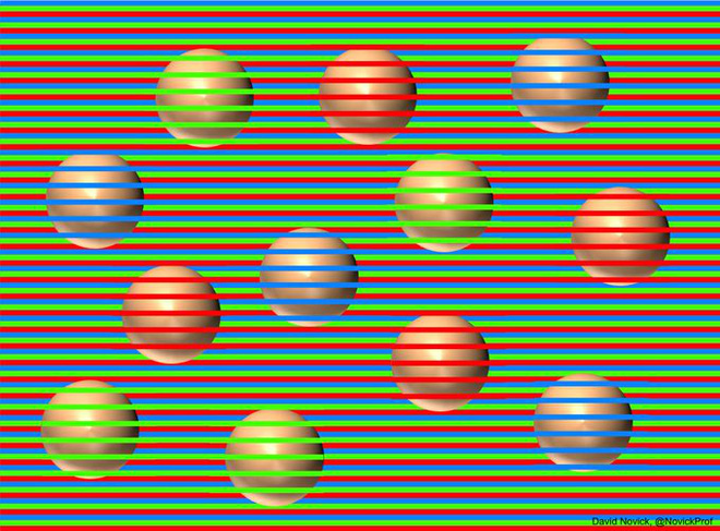 Bạn thấy những quả cầu này có màu sắc khác hẳn nhau? Thật ra chúng đều có cùng một màu - Ảnh 1.