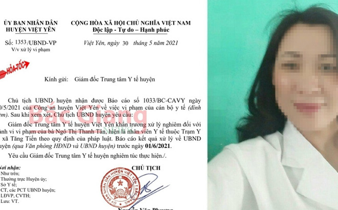 Vụ y tá ở Bắc Giang vòi 12 triệu tiền điều trị COVID-19: Đề xuất Giám đốc Công an tỉnh xử phạt; 5 chiến sĩ CSGT Đồng Nai phải đi cách ly vì từng xử phạt một ca nghi nhiễm - Ảnh 2.
