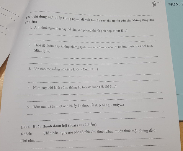 Bài thi năng lực tiếng Việt ở Nhật đọc mà sang chấn vì toàn ngữ pháp khó, đến người Việt cũng xin bó tay - Ảnh 3.