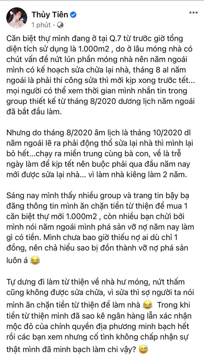 Thuỷ Tiên bất ngờ bị tung bằng chứng nghi vấn “lươn lẹo”: Thông báo sửa nhà nhưng đập đi xây lại căn biệt thự 80 tỷ? - Ảnh 7.