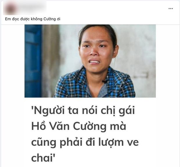 Netizen xót xa trước hoàn cảnh khó khăn của chị gái Hồ Văn Cường ở Tiền Giang, phải mưu sinh bằng nghề lượm ve chai - Ảnh 1.