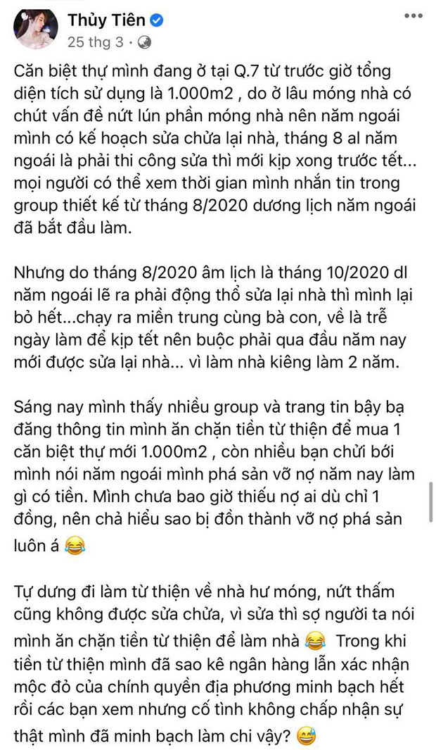  Netizen soi điểm bất thường trong tâm thư Thuỷ Tiên trần tình về biệt thự: Giấy tờ, thời gian bất hợp lý, chi phí không thể là 3,2 tỷ? - Ảnh 2.