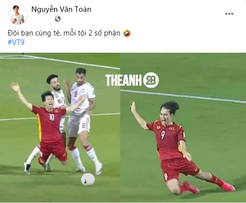 Văn Toàn cà khịa Công Phượng, fan Việt Namcười chảy nước mắt vì loạt ảnh chế hùa theo - Ảnh 1.