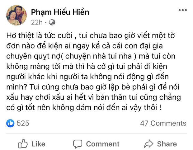 Lên tiếng về nhóm chat Nghệ sĩ Việt, ai dè Hiếu Hiền vướng lùm xùm khác, bức xúc tuyên bố khởi kiện đến cùng - Ảnh 3.